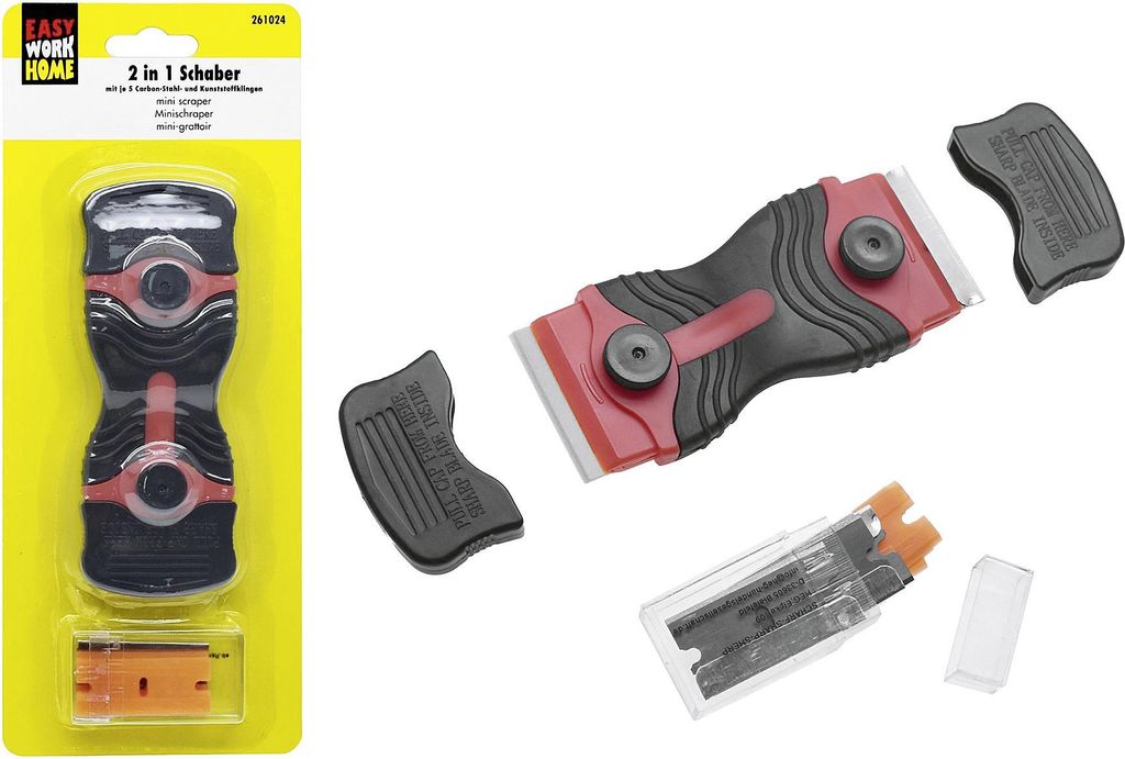EASY WORK 2 in 1 Schaber-Set 6 Stück Verkaufseinheit 261024 4332539195992