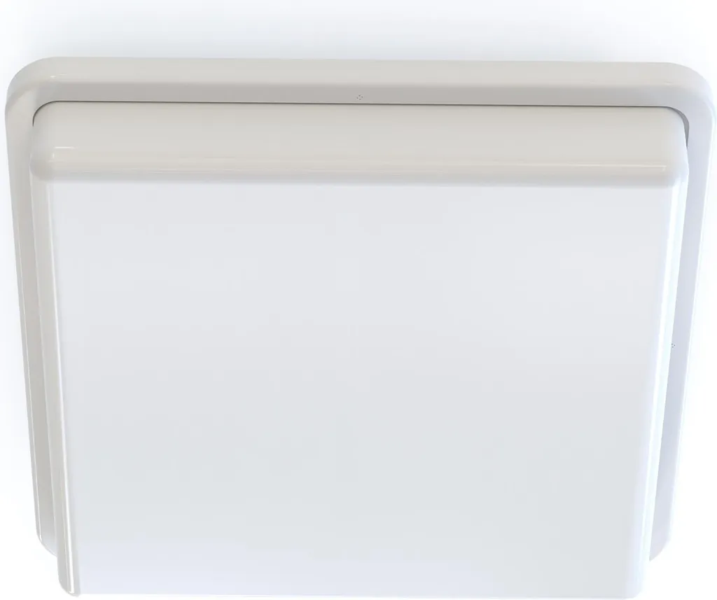 Plafonnier pour salle de bain carré blanc TAHOE IP44 25cm E27 x2