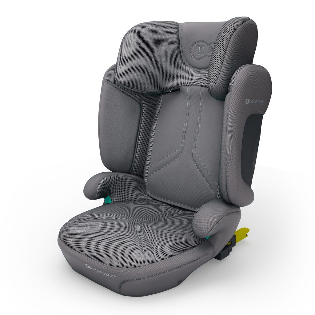 Kinderkraft Kindersitz XPAND 2 PRO i-Size – 100-150 cm – ISOFIX & Gurt – DUO EXPAND-System – Seitenaufprallschutz – klappbar, Grau