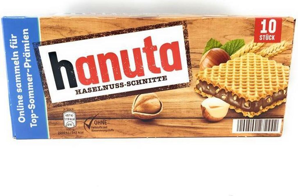 hanuta orzech laskowy plastry 10 szt. Zdjęcie produktu 