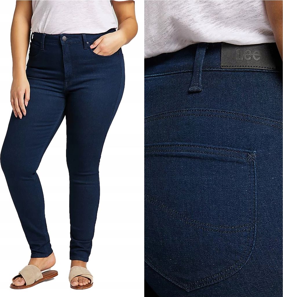 LEE, Damen Jeanshose, Skinny fit, SCARLETT HIGH, W33 L33, Blau, Jeans, baggyjeans, buggy