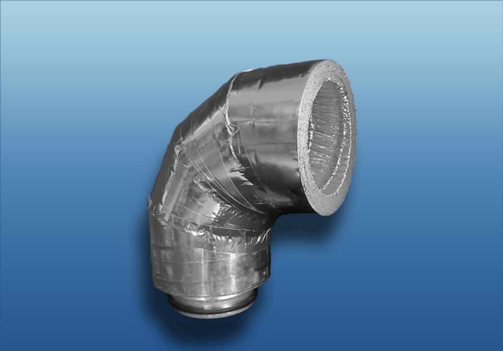 Isolierter 90° Bogen ISO20A : Ø 125 System: Ø 125 Produktbild 