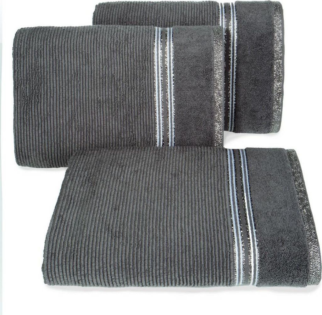 Eurofirany Filon Handtuch 50x90 Stahlgrau 530g/m2