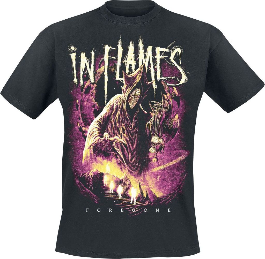 In Flames T-Shirt Herren Foregone Space schwarz Band-Merch, Bands 100% Baumwolle S