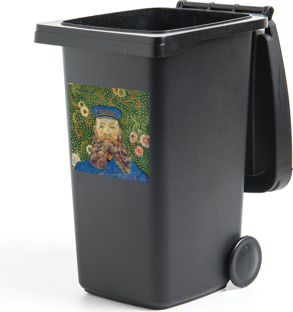 MuchoWow Mülltonnenaufkleber Porträt des Postboten Joseph Roulin - Vincent van Gogh 40x40 cm - Abfall-Aufkleber - Container - für Abfallcontainer
