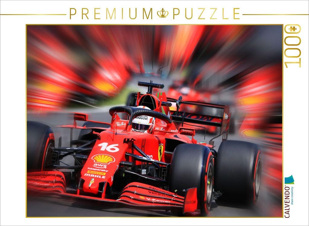 Calvendo Charles Leclerc aus Monaco ist erst der dritte Monegasse in der Formel 1 und startet seit 2019 für die Scuderia Ferrari. - Foto-Puzzle, 1...