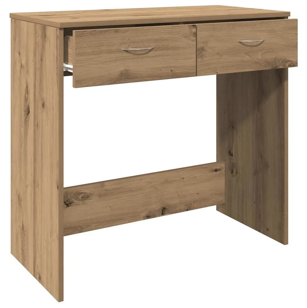 Petit Bureau Informatique 80 cm Chêne Artisan pour Chambre ou Salon