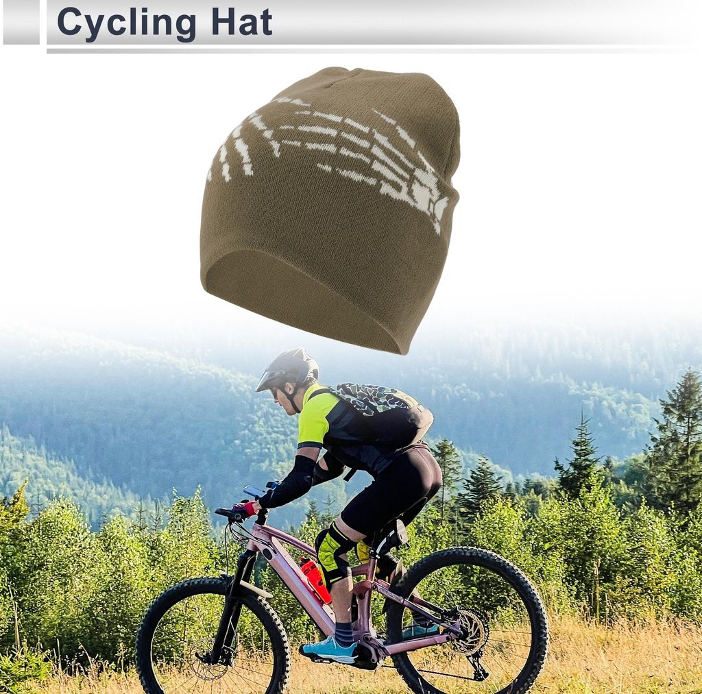 Fahrradmütze Warm Bequem Atmungsaktiv Helm Innenfutter Skelett Handmuster Acryl Wei? 7.87"x8.66" 1 Stück