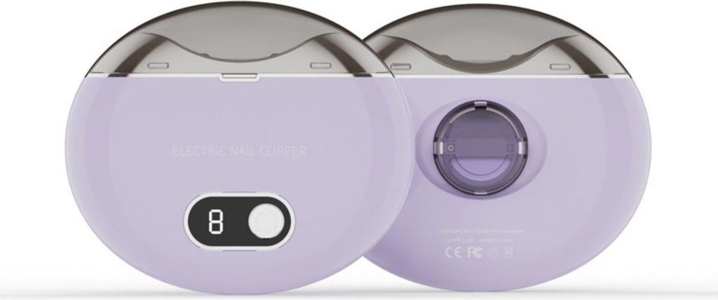 INF Multifunktionale Elektrische Nagelfeile & Nagelknipser mit LCD Anzeige Violett