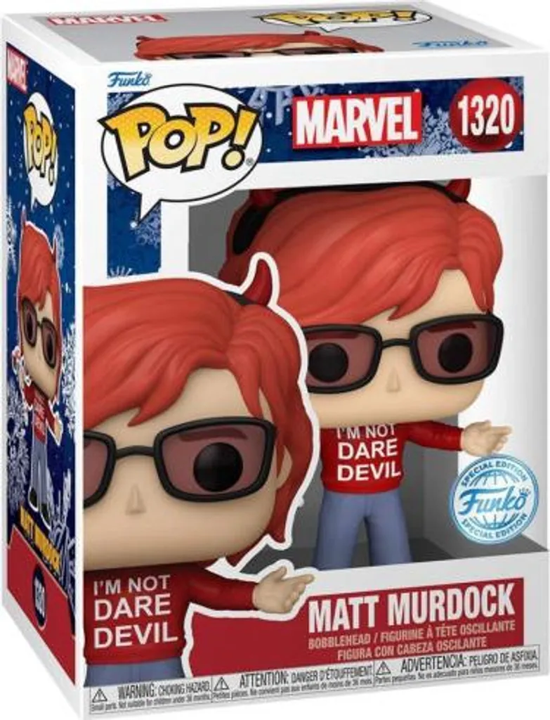 Figurine de Collection Funko Pop Marvel Matt Murdock Pull Gris 10 cm - 2
