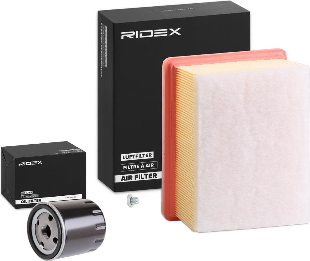 RIDEX Filterset Inspektionspaket Filtersatz passend für PEUGEOT 206 Schrägheck (2A/C) 307 (3A/C) 206 SW (2E/K) PARTNER Combispace (5F) PARTNER Ka...