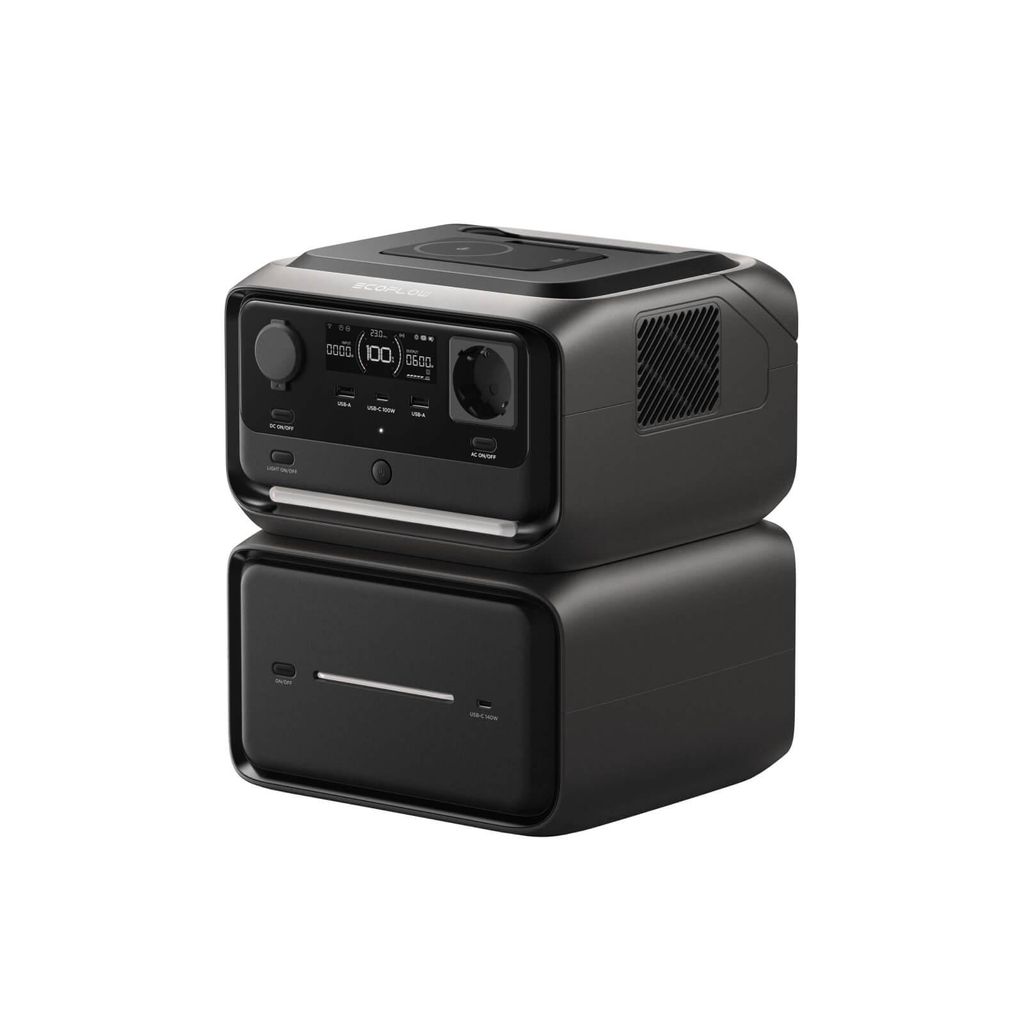 EcoFlow Tragbare Powerstation River 3 Max Plus (Wireless), 858 Wh LFP-Batterie, modulares Design, bis zu 1 200 W Ausgangsleistung