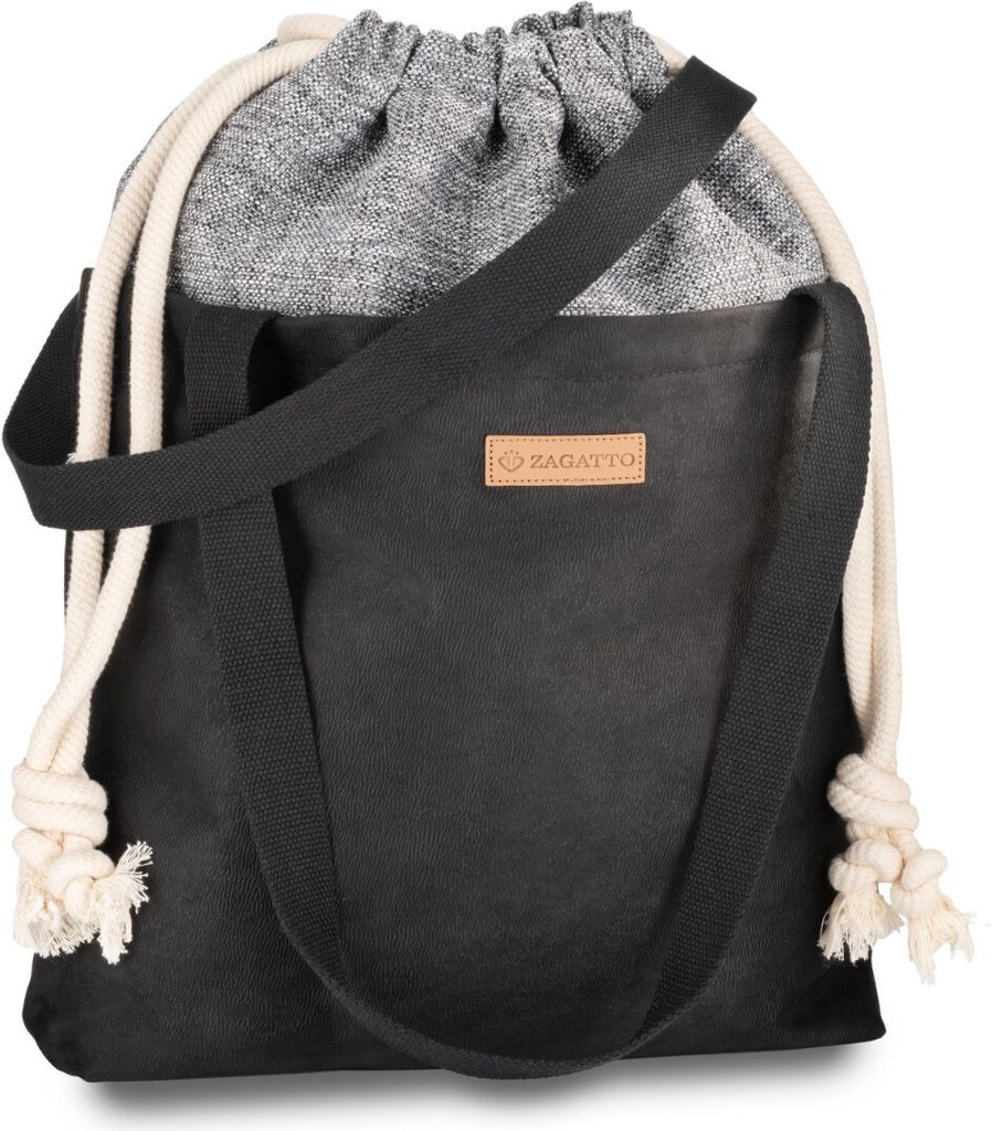 Zagatto Große Damentasche Schwarz / Melange Zagatto ZG610 Damen handtasche Schwarz