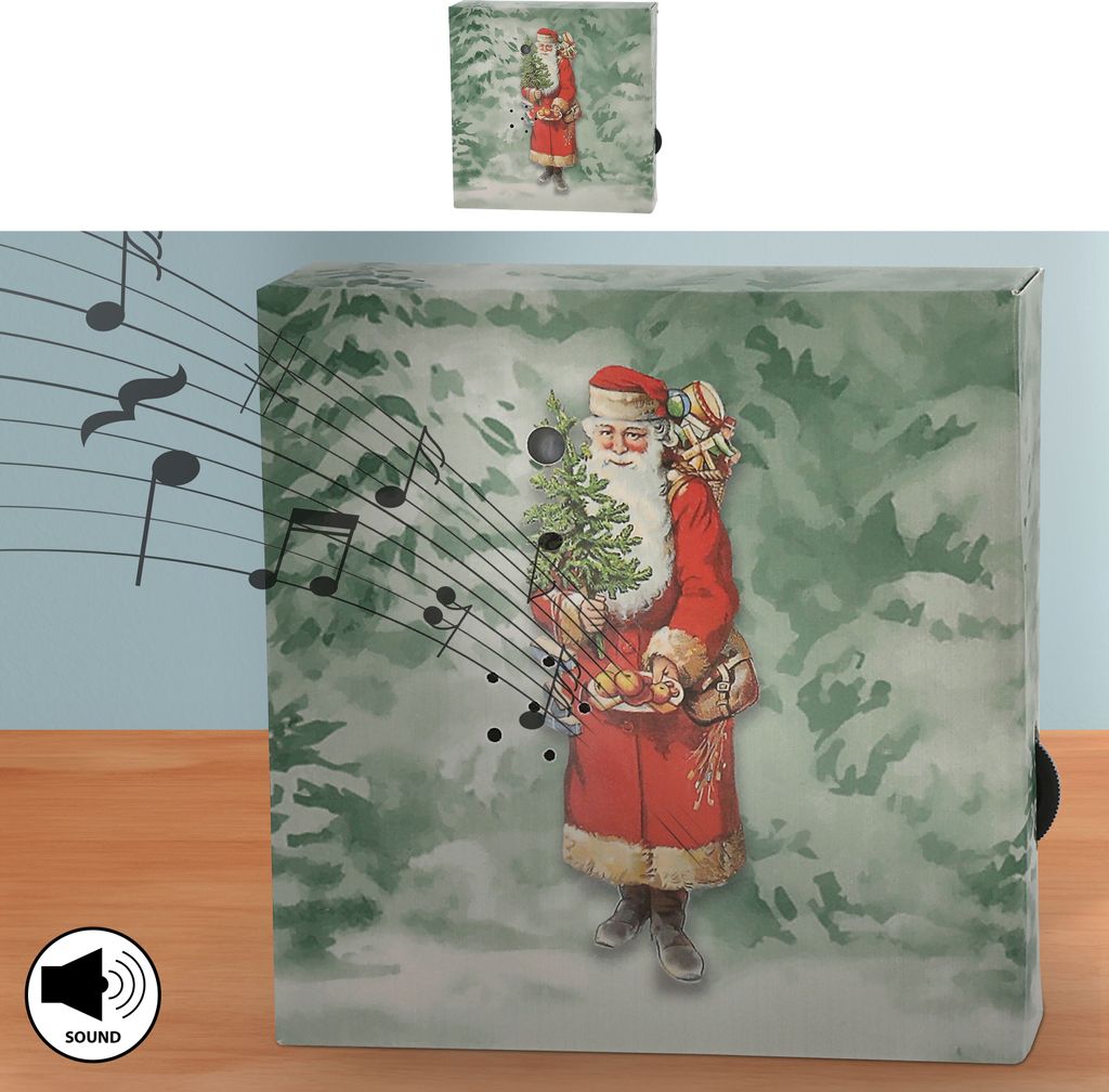 Soundbox 'Santa' 2 X-Mas Sounds Bewegungsmelder 12x12x3,5cm Produktbild 