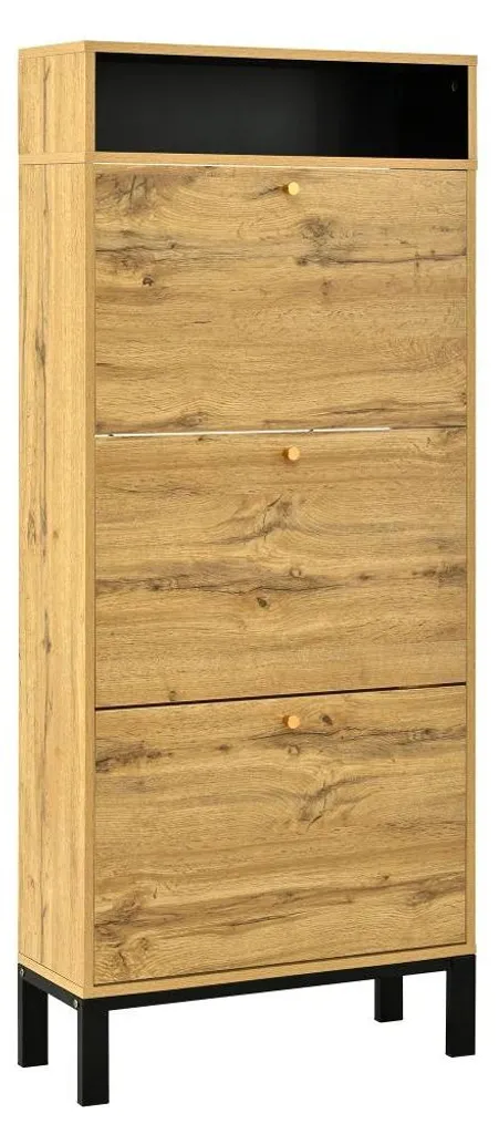 Étagère chaussures compacte 24cm de profondeur pour couloir étroit