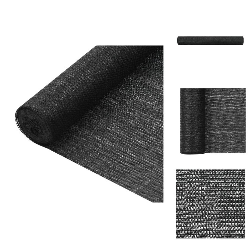 vidaXL Zaunblende Schwarz 2x25 m HDPE 75 g/m² - Sonnenschirme & Sonnenschutze