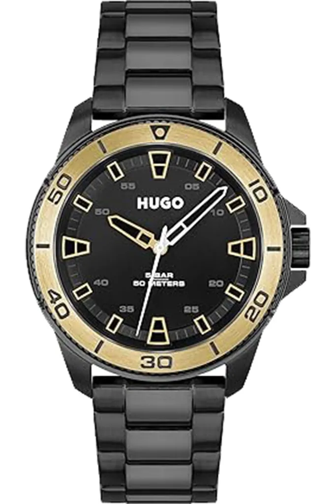 Montre Hugo Boss 1530225 Robuste et Élégante Homme Acier Noir 44mm