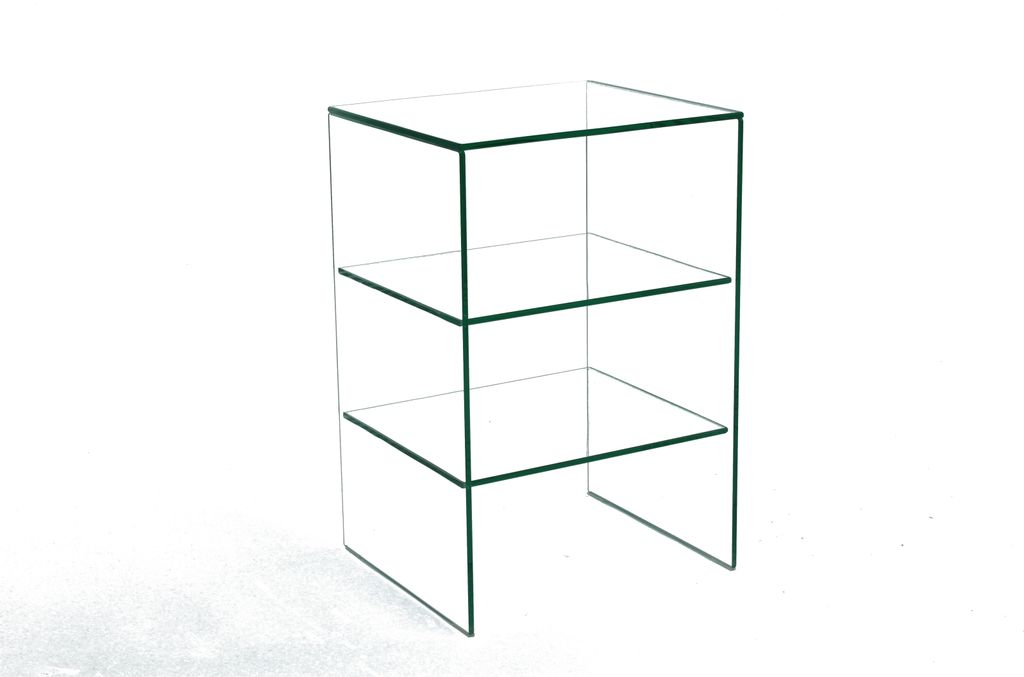 Ablageregal >7214< in Klarglas, Glas - 40x60x40cm (BxHxT)