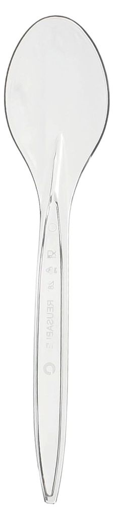 Mehrweglöffel aus Kunststoff 50 Stück Transparent