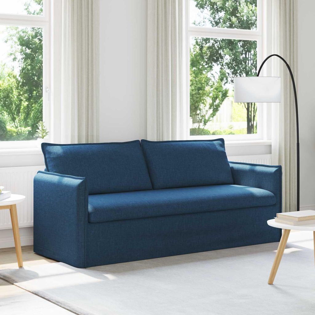 "2026 MODERNE"2-Sitzer Sofa Couch 180cm - elegantes Design - Doppelsofa - Lounge Sofa - Blau Metall Promotion453078 - Klassische Sofas