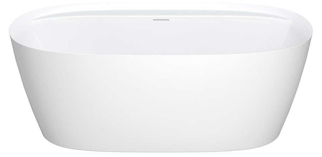 Ovale freistehende Acrylbadewanne – 223 l – 160 x 80 x 60 cm – Weiß – FORIMI