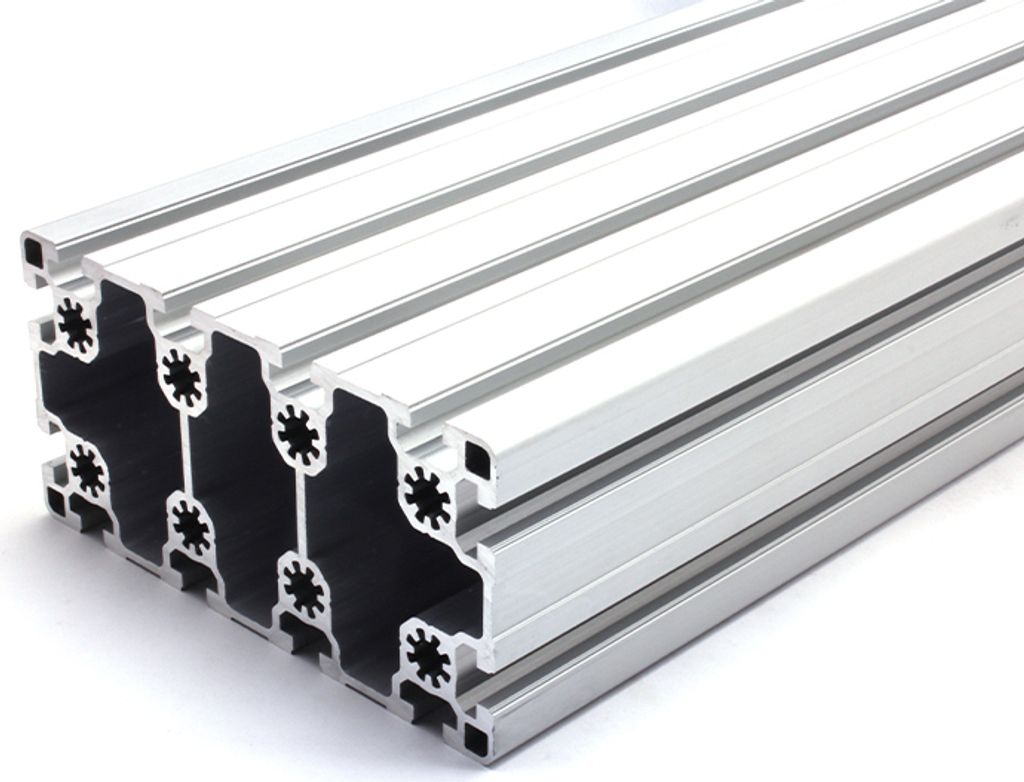 Länge 420mm - Aluminiumprofil 90x180L B-Typ Nut 10 (leicht), silber eloxiert. Aluminium Profil 90x180 Alu Profile 90 x 180 Montage- Systemprofil