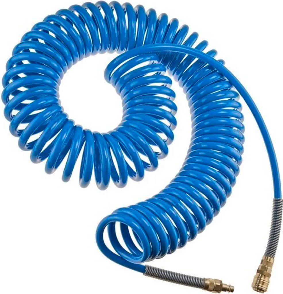 Tuyau de pression d'air spiralé en PU 15 mètres pour compresseur RQS