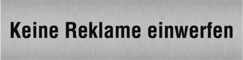 Dreifke Aufkleber - Piktogramm Keine Reklame einwerfen, Edelstahl, selbstkle...