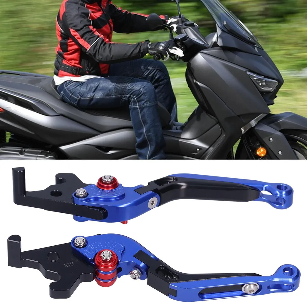 Leviers de frein télescopiques bleus pour Yamaha XMAX 125-400 2018-21
