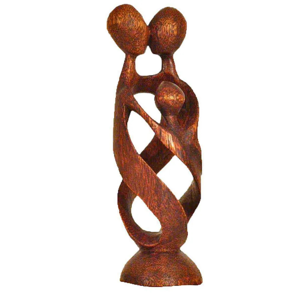 Statue bois Abstrait 30 cm Déco Unique pour Briser la Monotonie