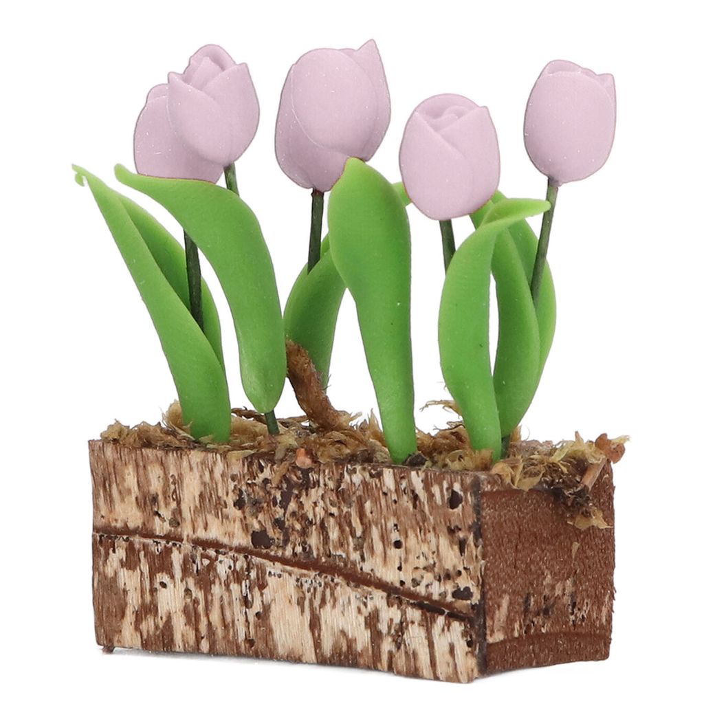 Künstliche Tulpen Blume,Künstliche Tulpen Blume Ornament,Puppenhaus Tulpen Blume,Puppenhaus Garten Dekor,Simulierte Blume Modell,Miniatur Garten ...