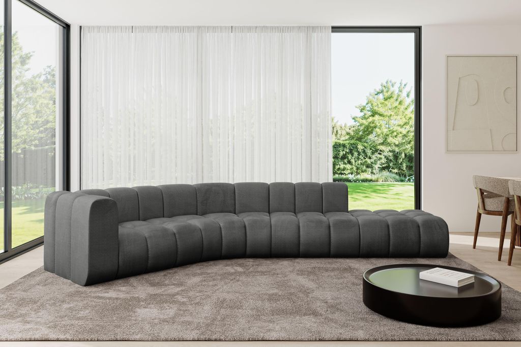 ALTDECOR Modulares Sofa Ecksofa in L-Form - Tilmo-L1 - 399x194x70 cm Dunkelgrau - Corner modular Sofa Eckcouch Couch Wohnlandschaft Cauchsofa Boden...