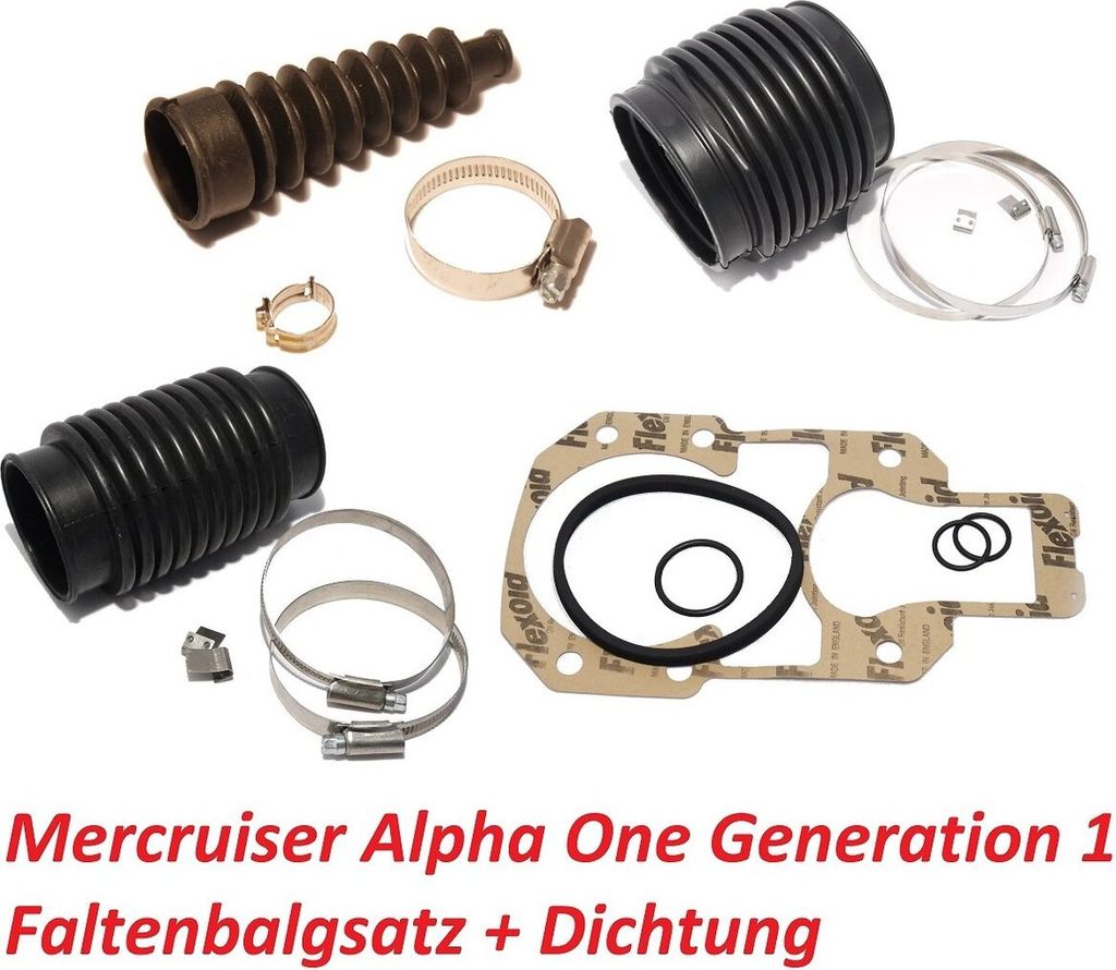 GHmarine MerCruiser Faltenbalgsatz Für Alpha One Gen II – Ersetzt 74639Q02, 816431A1, 18654A1 – Hochwertige Qualität
