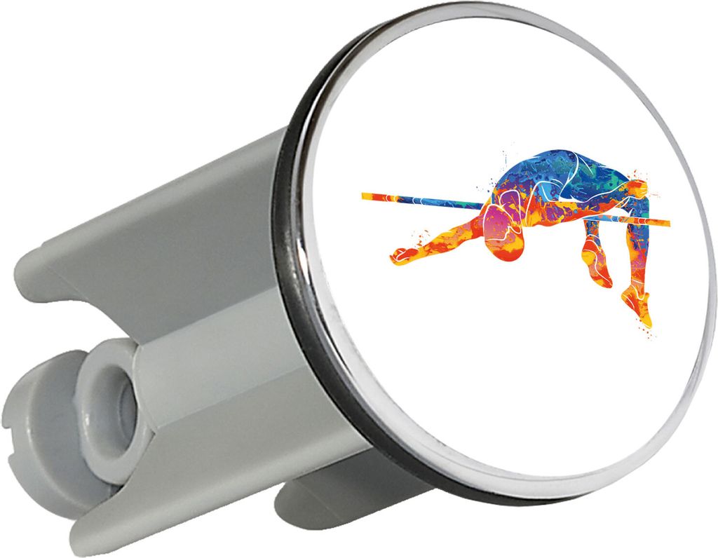 Huuraa Waschbeckenstöpsel Leichtathletik Hochsprung 4cm höhenverstellbar Abflussstopfen Geschenkidee