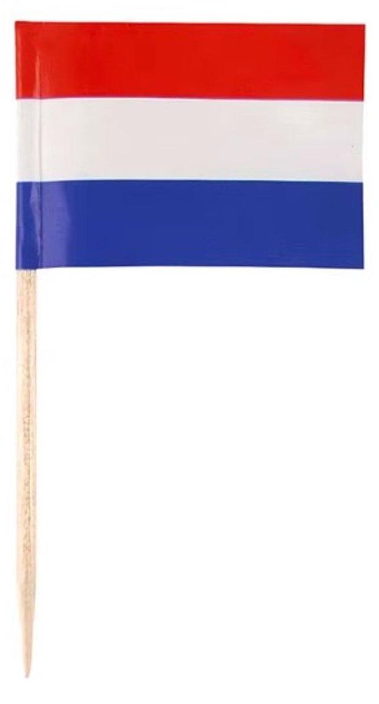 Go Go Gadget – Cocktailspieße – Flaggenstab – 1 Set mit 50 Stück – 6,5 cm – Niederländische Flagge