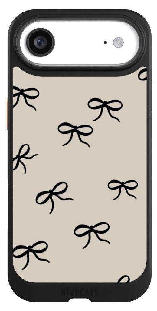 NIVOCASE Hülle für Apple iPhone Air Handyhülle NIVOcore Case Schwarz Muster Schleife Schleifen