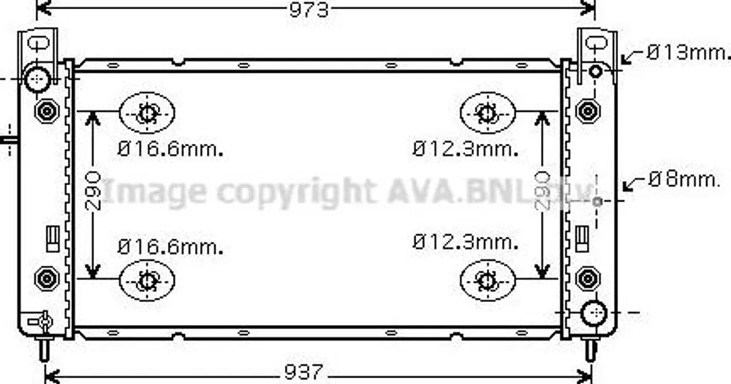 Radiateur de refroidissement AVA HR2001 robuste OE 15193114 pour Tahoe 4x4