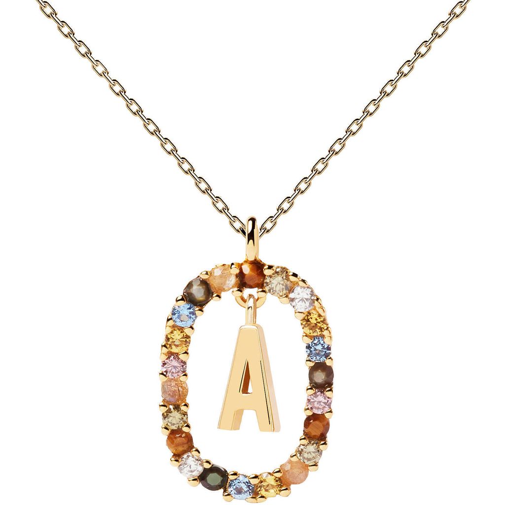 PDPAOLA Halskette LETTERS 18K gold plated silver gold Produktbild 4