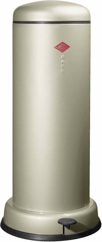 WESCO 134731-03 BIG BASEBOY 30 Abfalleimer in NEUSILBER mit 30 Liter Volumen / Treteimer / Mülleimer