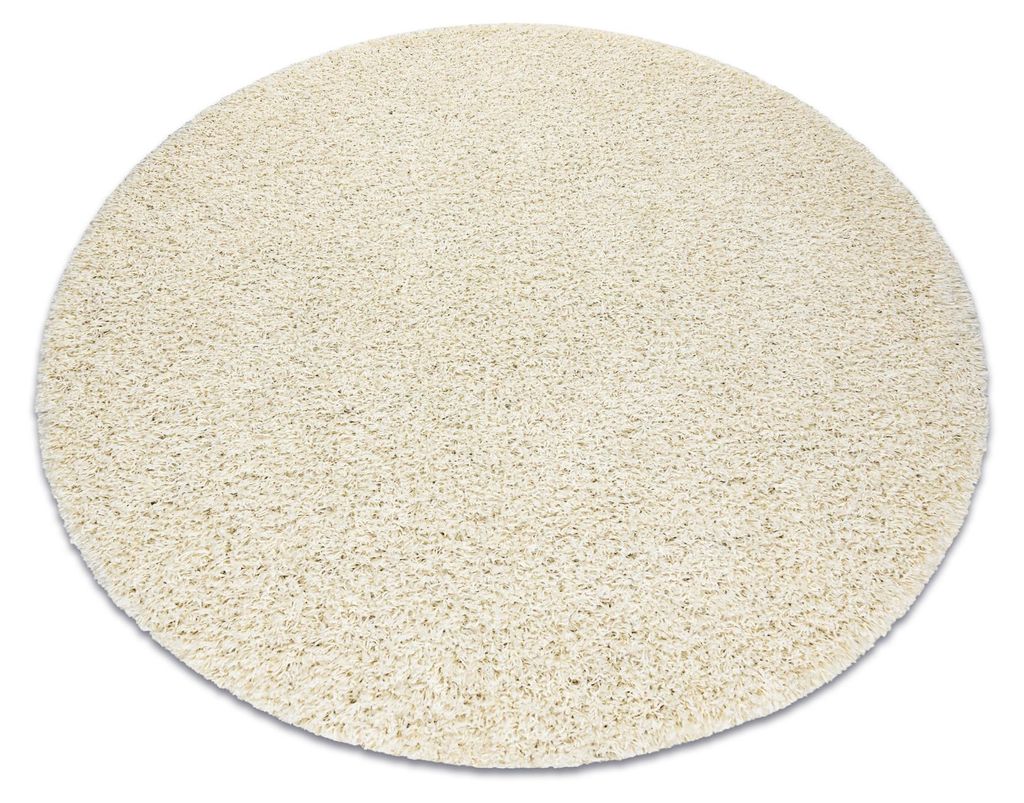 Teppich SOFFI Kreis shaggy 5cm sahne beige rund 120 cm