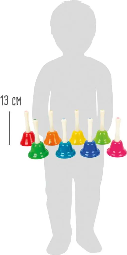 Instrument de percussion Set de cloches à main multicolores de 8 tons