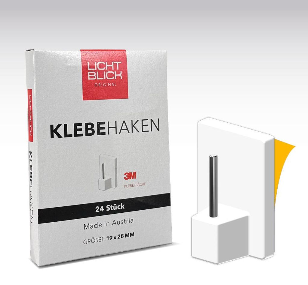 Lichtblick Gardinenhaken, Klebehaken selbstklebend 24 Stück Produktbild 