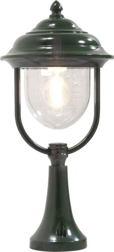 Konstsmide Parma Sockelleuchte grün lackiertes Aluminium, klares Acrylglas 7224-600