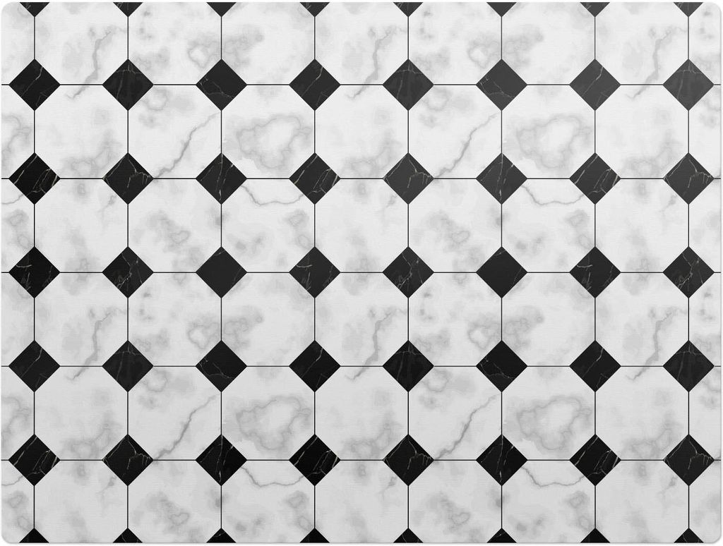 Geometrisches Fliesenmuster – Bodenschutzmatte – Rutschfest – Schutzmatte für Büro – Vinylmatte – Stuhlunterlage – 120 x 90 cm
