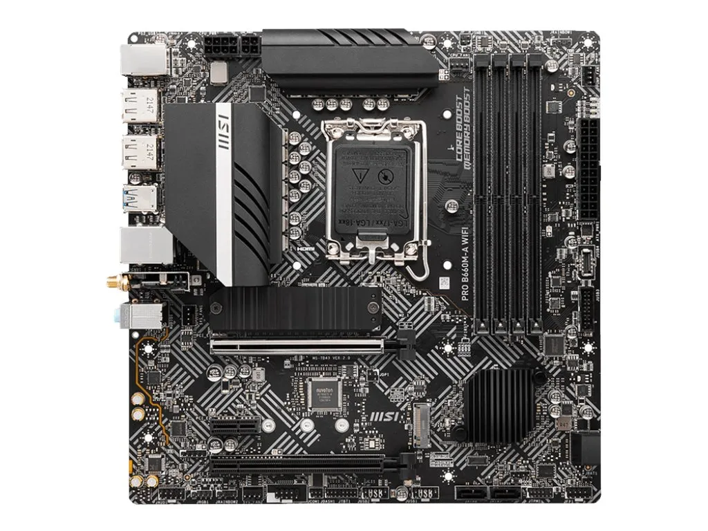 Carte Mère PC Bureau MSI PRO B660M-A WIFI Idéale Télétravail et Multimédia