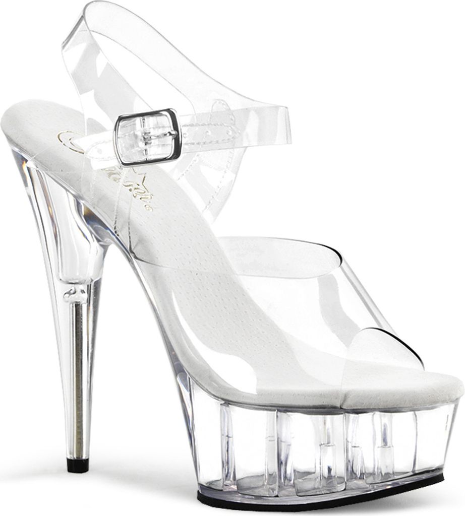 DELIGHT-608 Damen Sandale von Pleaser, Transparent  , EU Produktbild 