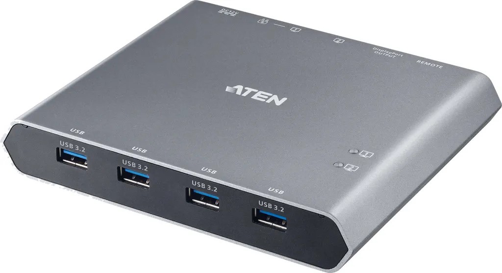KVM ATEN US3311 pour Télétravail : 2 Ports USB-C vers Écran 4K DP