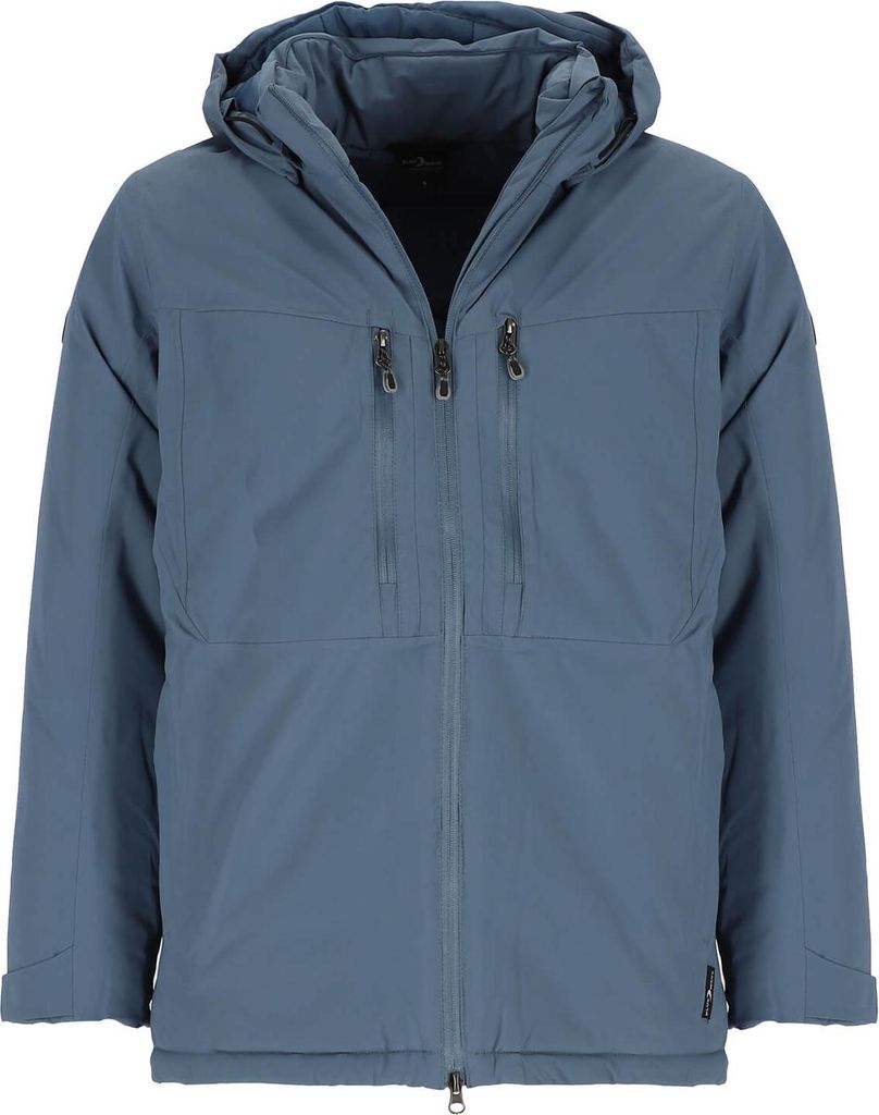 Blue Wave Herren Funktionsjacke Neven mit abnehmbarer Kapuze - Wasserdichte Outdoor-Jacke in Steel Blue Größe 6XL