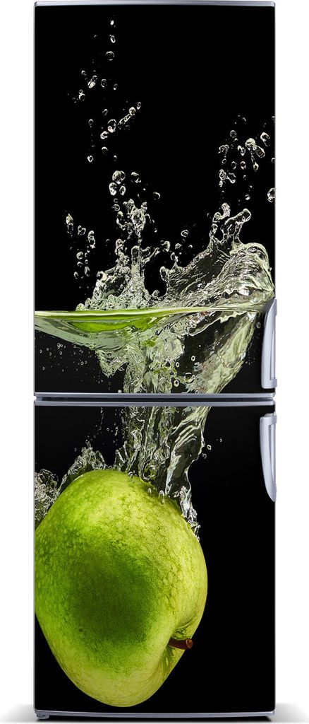 Tulup Kühlschrankdekoration - Magnetmatte - 60 cm x 180 cm - Magnet auf dem Kühlschrank - Grüne Äpfel