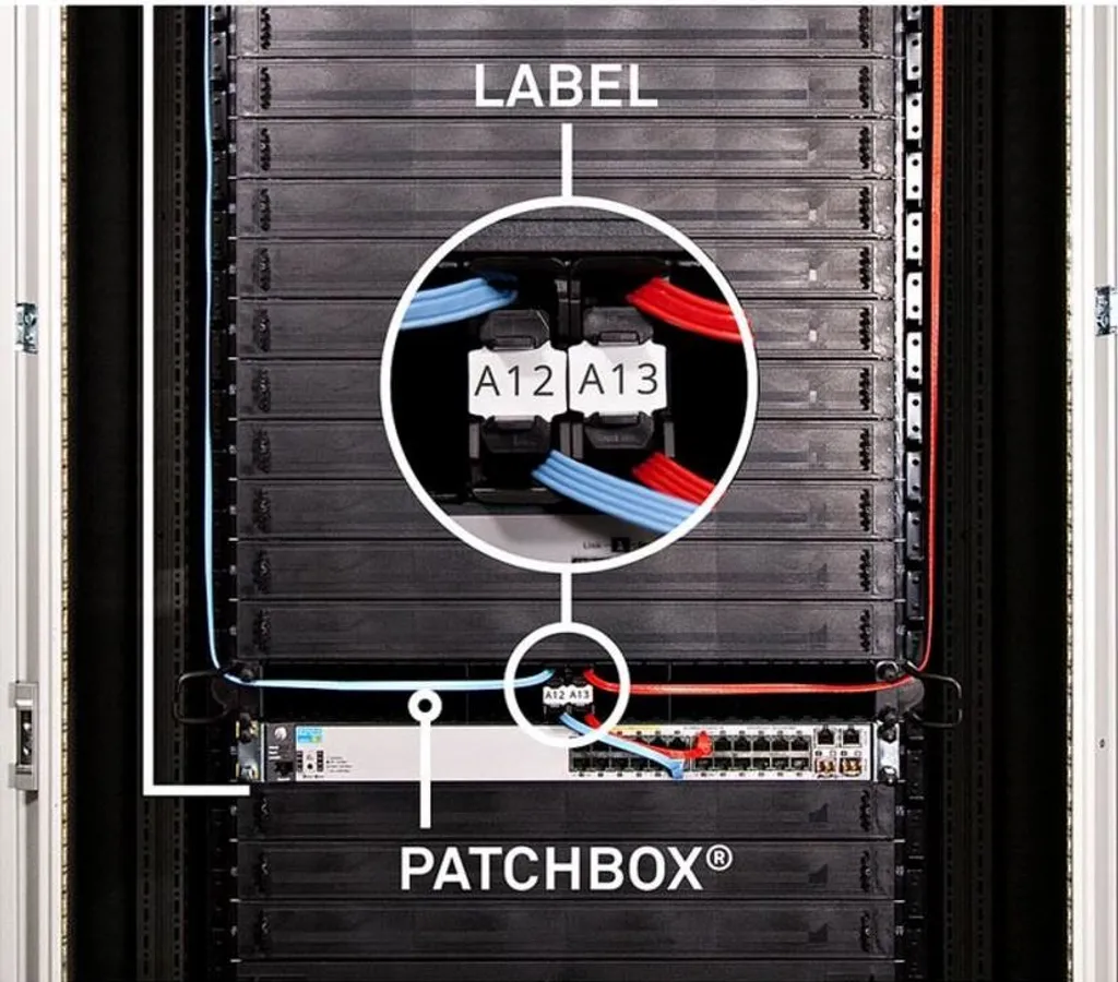 Étiquettes d'identification PATCHBOX IDLABELW pour Baie Informatique x60
